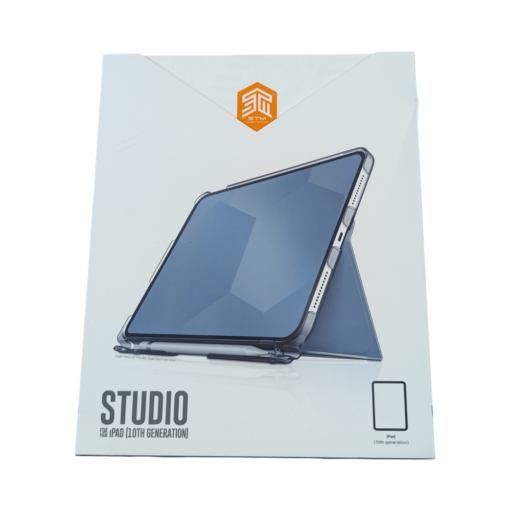 BbN STM Studio 10th Gen iPad Case W/ Apple Pencil Storage Gen 1- Blue‎